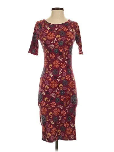Pre-owned Lularoe Cocktail Dress In Burgundy