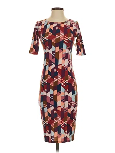 Pre-owned Lularoe Cocktail Dress In Burgundy