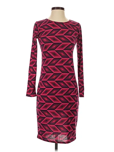 Pre-owned Lularoe Cocktail Dress In Burgundy