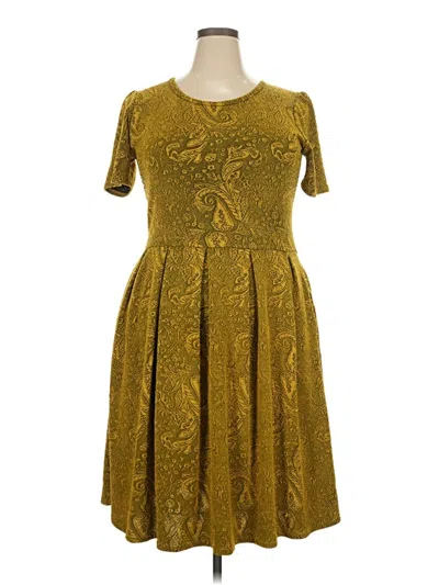 Pre-owned Lularoe Cocktail Dress In Gold