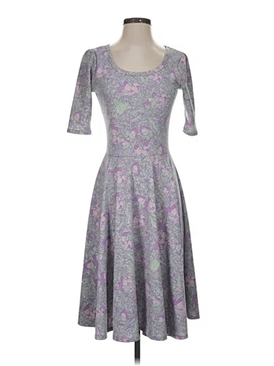 Pre-owned Lularoe Cocktail Dress In Gray
