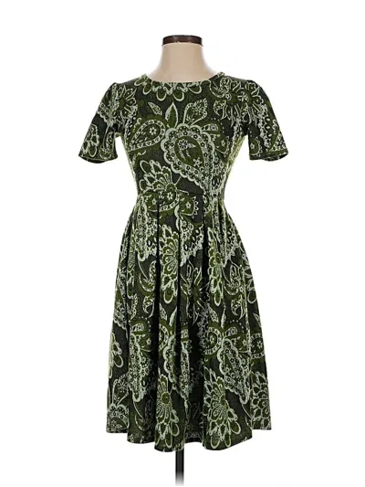 Pre-owned Lularoe Cocktail Dress In Green