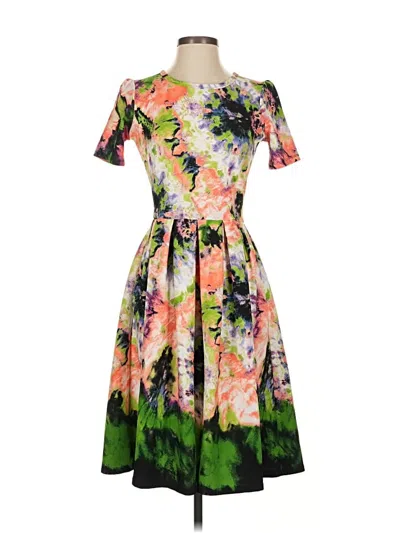 Pre-owned Lularoe Cocktail Dress In Green