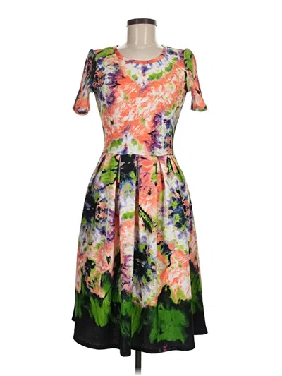 Pre-owned Lularoe Cocktail Dress In Green