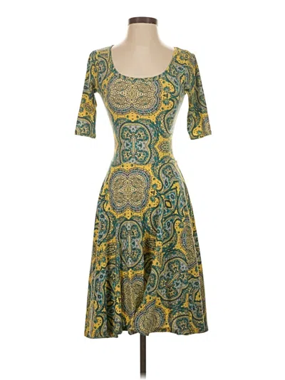 Pre-owned Lularoe Cocktail Dress In Green