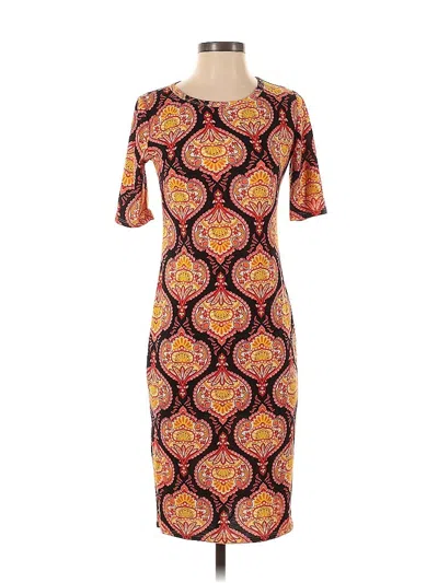Pre-owned Lularoe Cocktail Dress In Orange