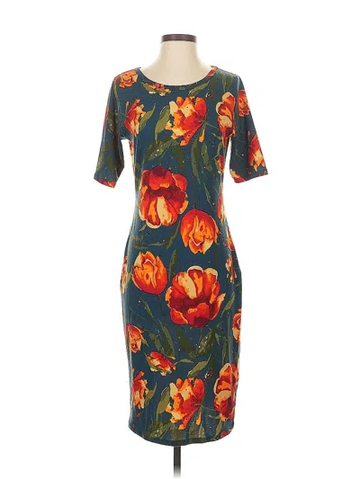 Pre-owned Lularoe Cocktail Dress In Orange