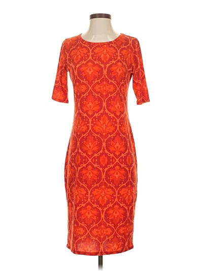 Pre-owned Lularoe Cocktail Dress In Orange