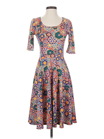 Pre-owned Lularoe Cocktail Dress In Orange