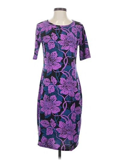 Pre-owned Lularoe Cocktail Dress In Purple