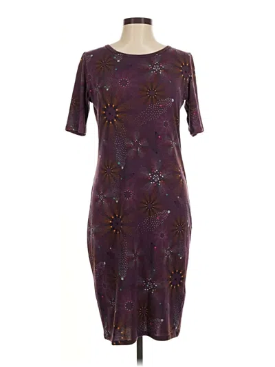 Pre-owned Lularoe Cocktail Dress In Purple