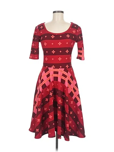 Pre-owned Lularoe Cocktail Dress In Red
