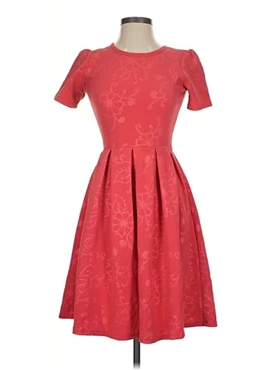 Pre-owned Lularoe Cocktail Dress In Red