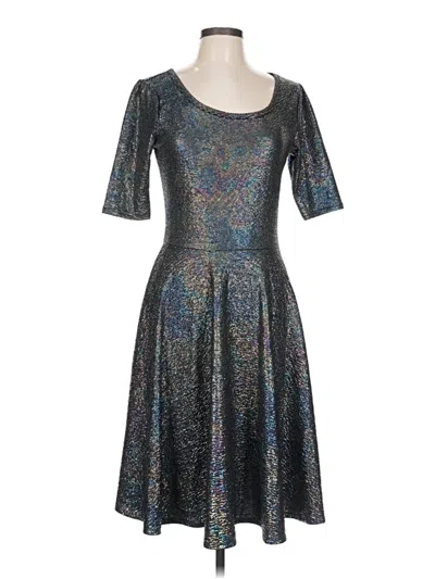 Pre-owned Lularoe Cocktail Dress In Silver