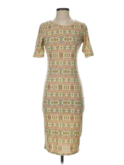 Pre-owned Lularoe Cocktail Dress In Tan