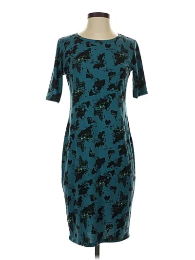 Pre-owned Lularoe Cocktail Dress In Teal