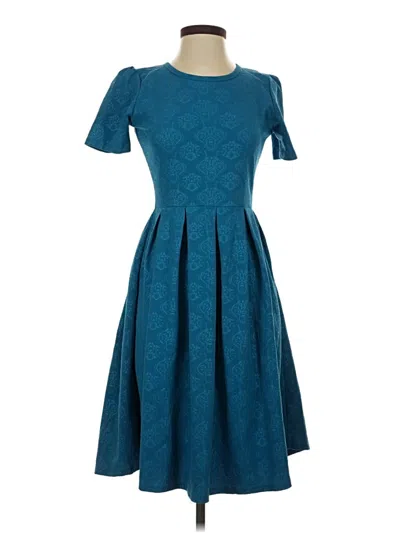 Pre-owned Lularoe Cocktail Dress In Teal