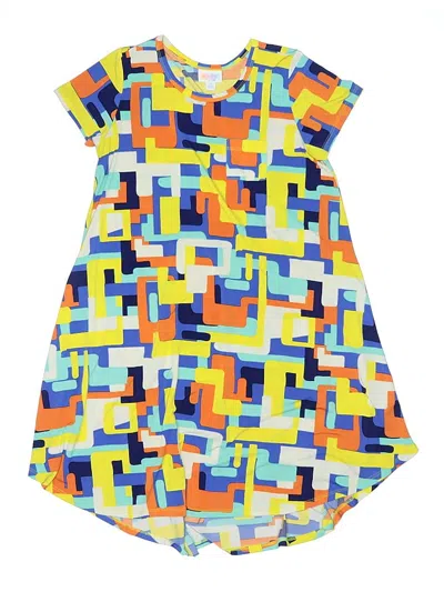 Pre-owned Lularoe Kids' Dress In Blue