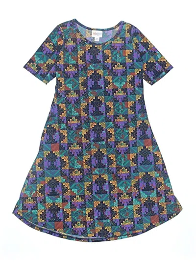 Pre-owned Lularoe Kids' Dress In Blue