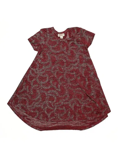 Pre-owned Lularoe Kids' Dress In Burgundy