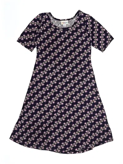 Pre-owned Lularoe Kids' Dress In Burgundy