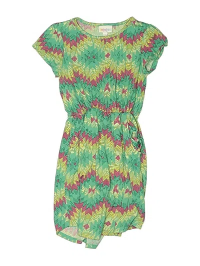 Pre-owned Lularoe Kids' Dress In Green