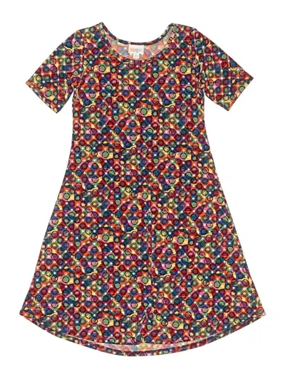 Pre-owned Lularoe Kids' Dress In Red