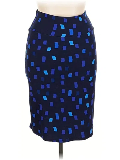 Pre-owned Lularoe Formal Skirt In Blue