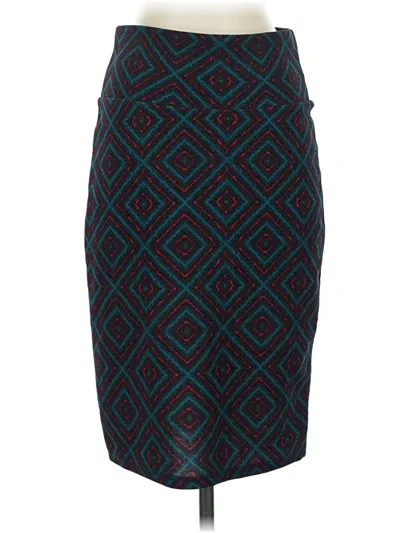 Pre-owned Lularoe Formal Skirt In Blue