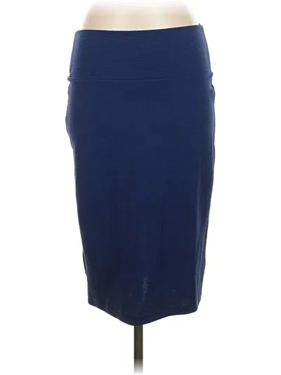 Pre-owned Lularoe Formal Skirt In Blue