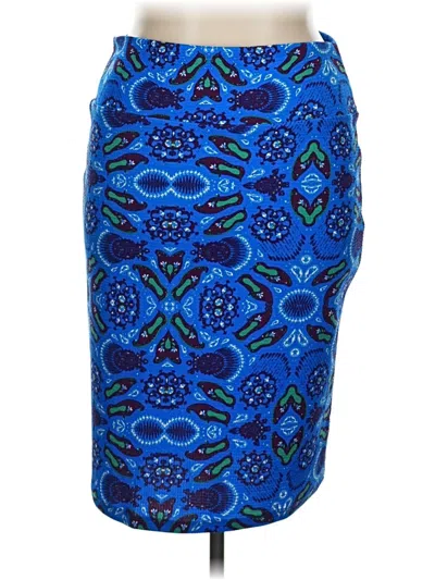 Pre-owned Lularoe Formal Skirt In Blue