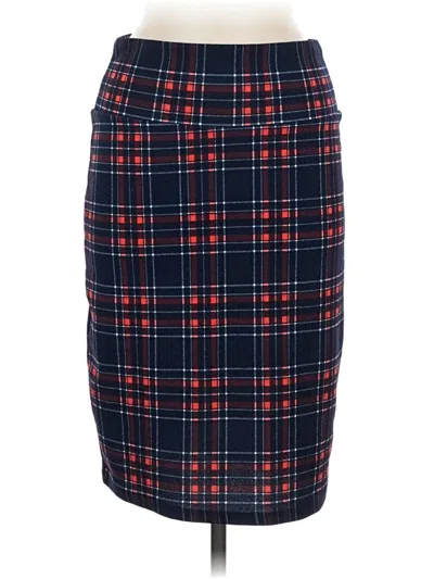 Pre-owned Lularoe Formal Skirt In Blue