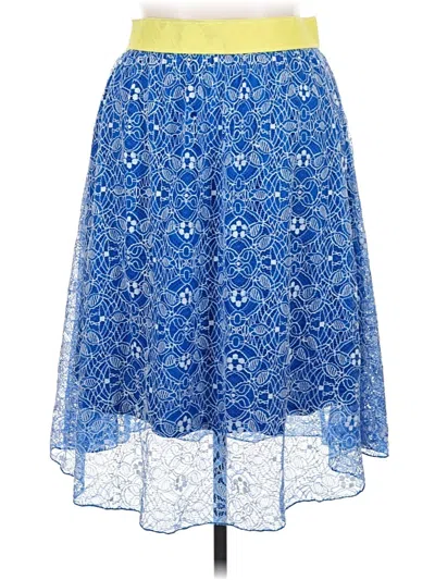 Pre-owned Lularoe Formal Skirt In Blue