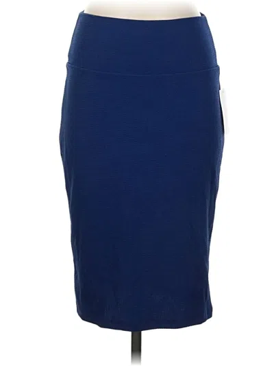 Pre-owned Lularoe Formal Skirt In Blue