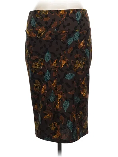 Pre-owned Lularoe Formal Skirt In Brown