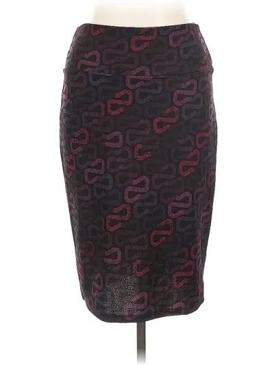 Pre-owned Lularoe Formal Skirt In Burgundy