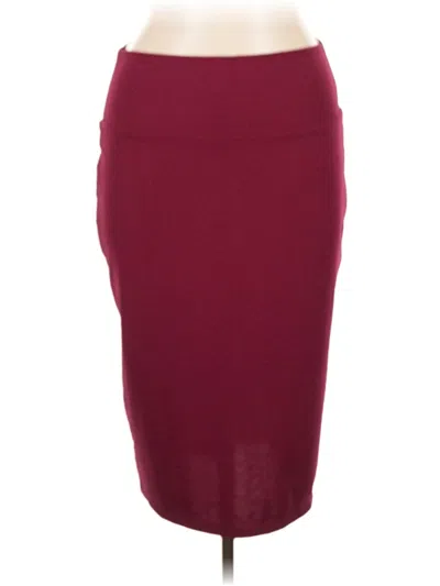 Pre-owned Lularoe Formal Skirt In Burgundy