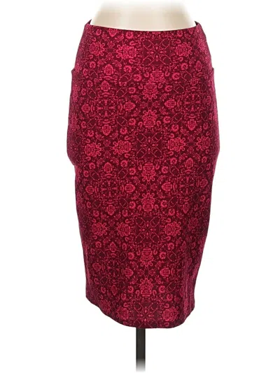 Pre-owned Lularoe Formal Skirt In Burgundy