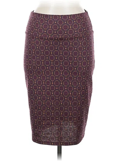 Pre-owned Lularoe Formal Skirt In Burgundy