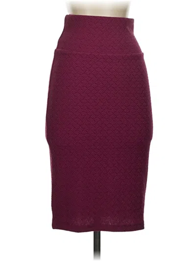 Pre-owned Lularoe Formal Skirt In Burgundy