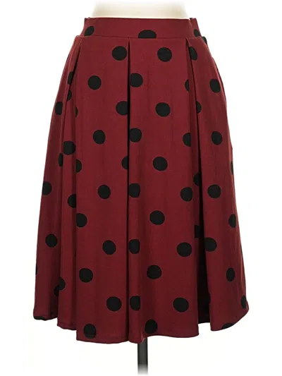 Pre-owned Lularoe Formal Skirt In Burgundy