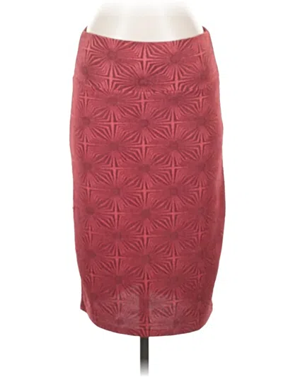 Pre-owned Lularoe Formal Skirt In Burgundy