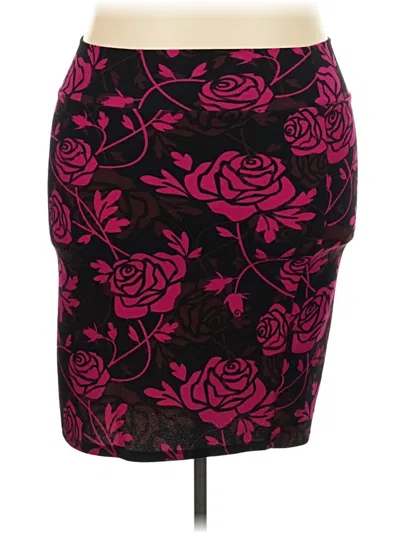 Pre-owned Lularoe Formal Skirt In Burgundy