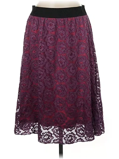 Pre-owned Lularoe Formal Skirt In Burgundy