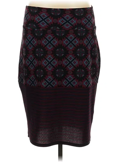Pre-owned Lularoe Formal Skirt In Burgundy