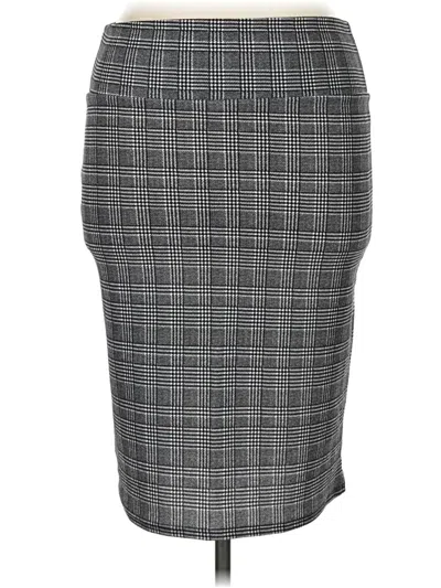 Pre-owned Lularoe Formal Skirt In Gray