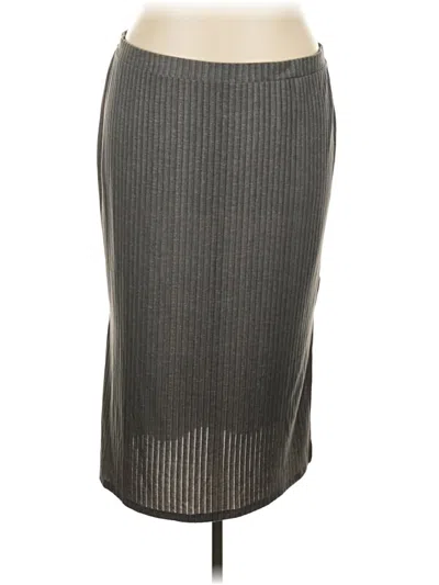 Pre-owned Lularoe Formal Skirt In Gray