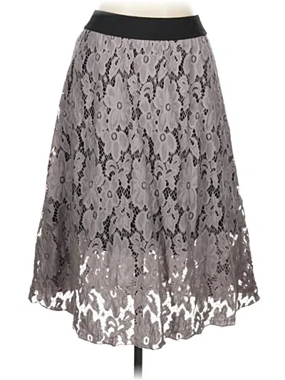 Pre-owned Lularoe Formal Skirt In Gray