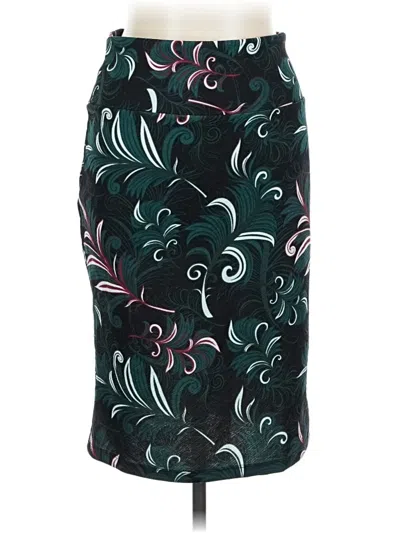 Pre-owned Lularoe Formal Skirt In Green