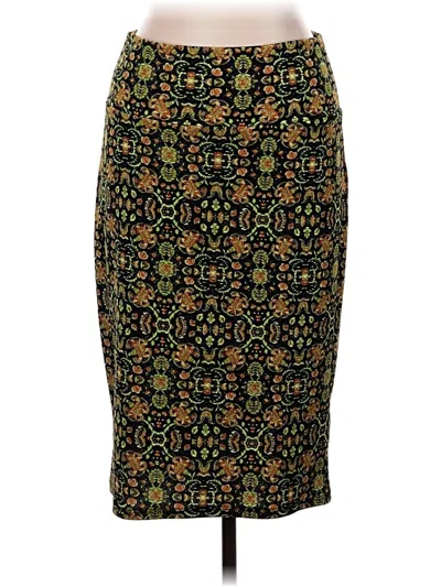 Pre-owned Lularoe Formal Skirt In Green